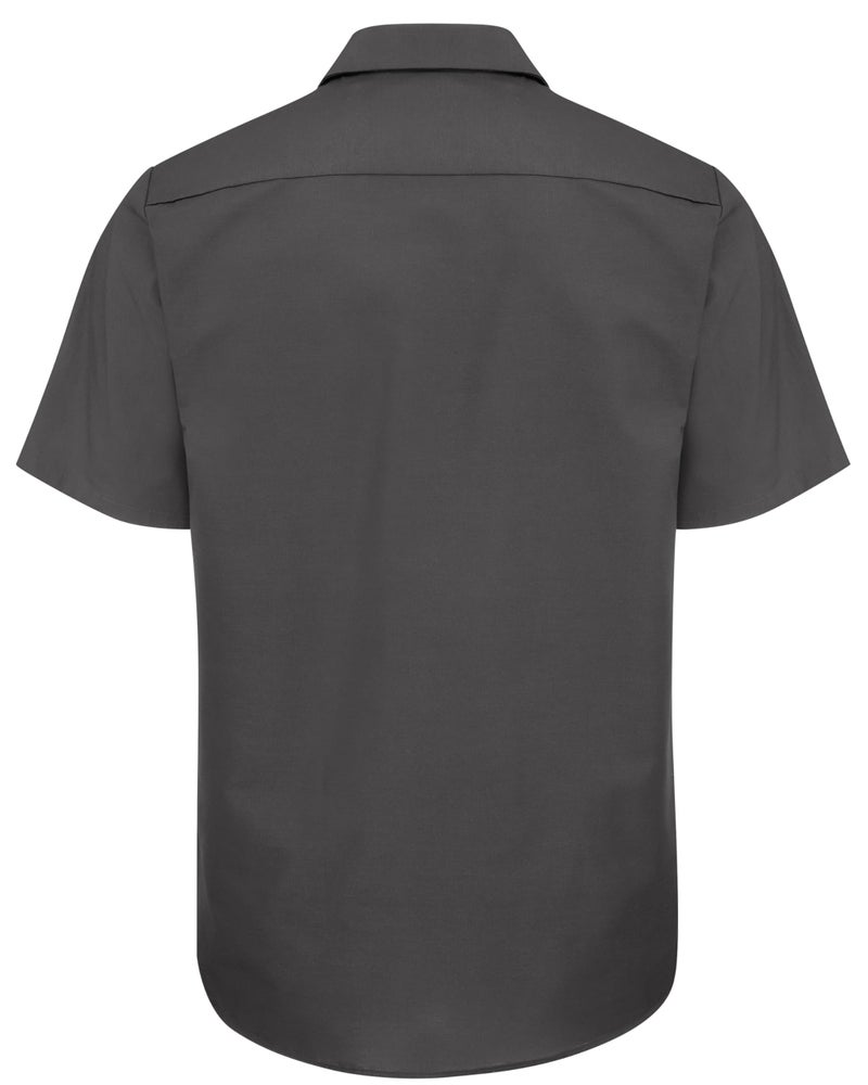 Red Kap Men's Standard Industrial Work Shirt, Regular Fit, Short Sleeve, Charcoal, X-Large - Image 3